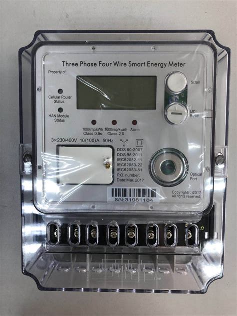 Three Phase Energy Meter .